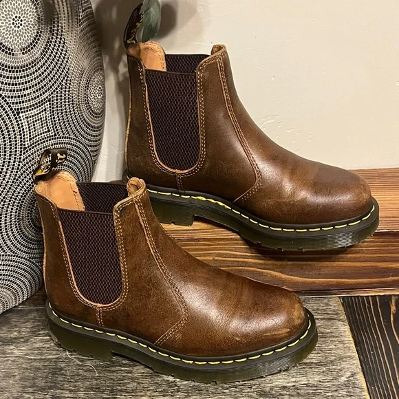 Dr. Martens Dark Brown Leather Boots NWOT - Picture 2 of 12